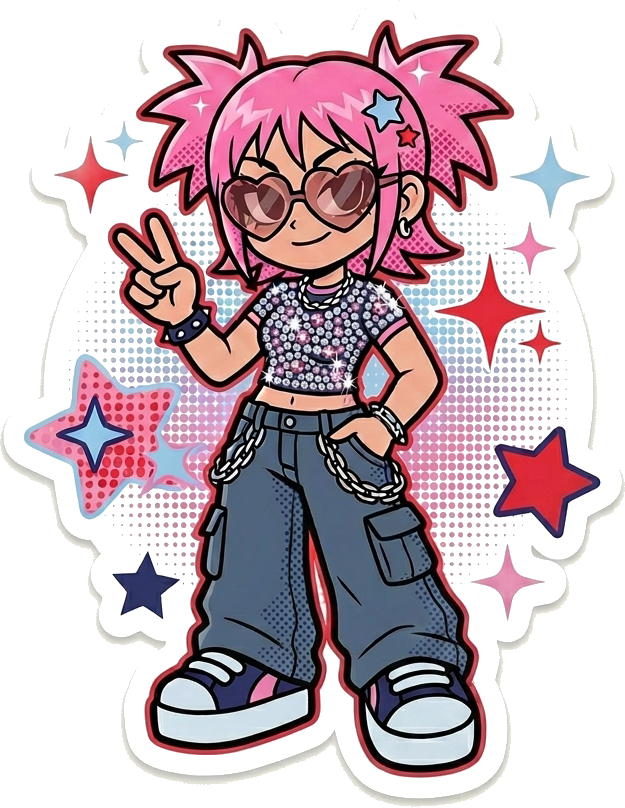 DVC mascot — your Y2K vintage bestie